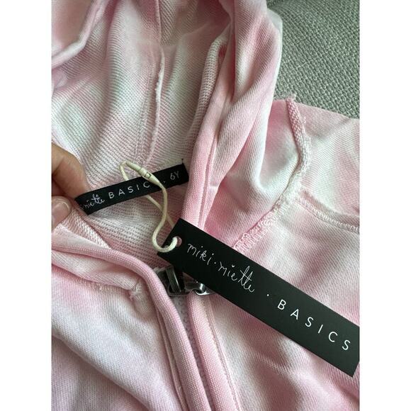 🔴Miki Miette Basics‎ pink full zip hoodie kids size 6 - Picture 3 of 5